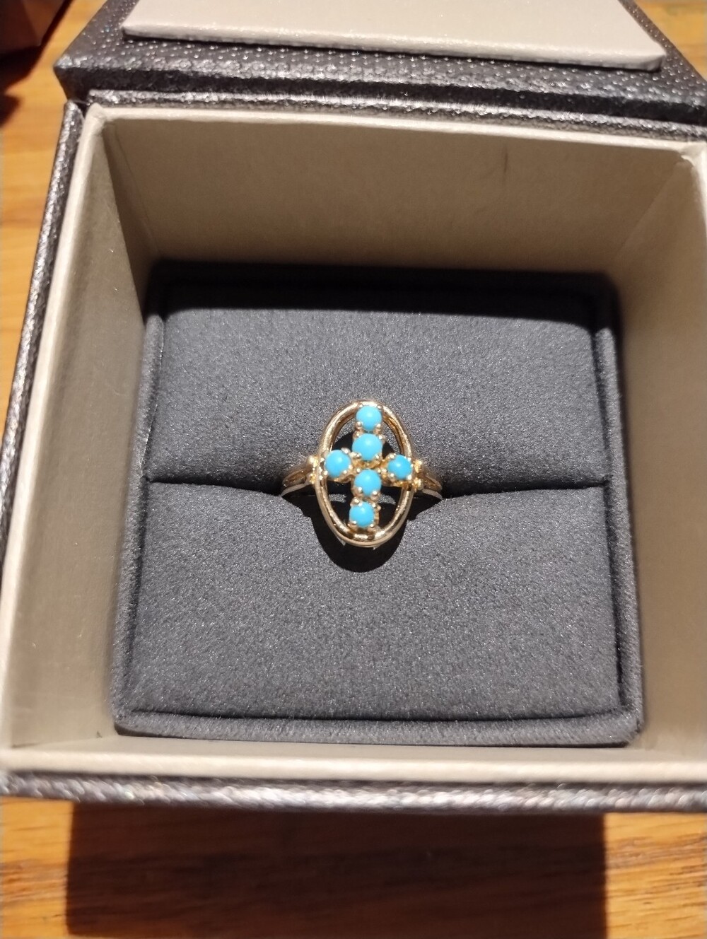 Turquoise 14kt ring
